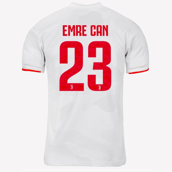 Maillot Football Juventus NO.23 Emre Can Exterieur 2019-20 Gris Blanc